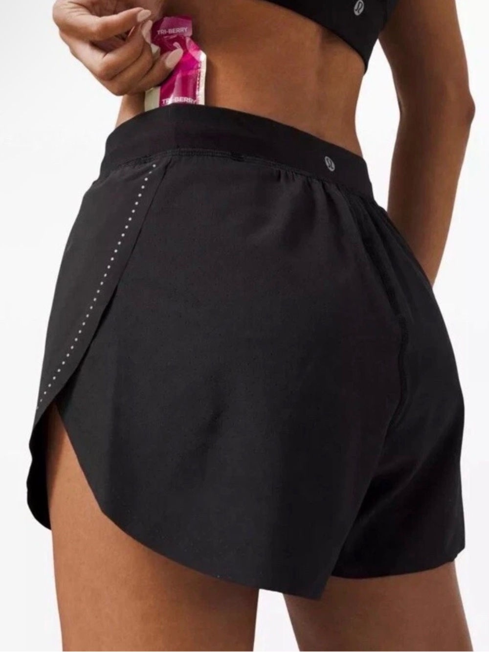 Lululemon Find Your Pace Women’s Running Shorts Black Lined Reflective Size 2